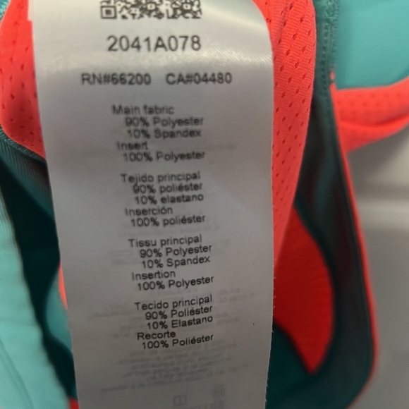 3/$20 asics teal and coral shirt - Picture 4 of 4
